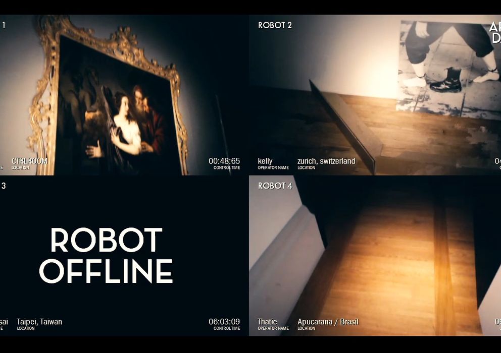 Foto: Un momento de la retransmisión, con las cuatro cámaras de los robots. (E.R.)