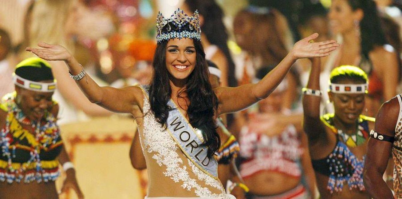 López durante la final de Miss Mundo 2009. (Twitter)