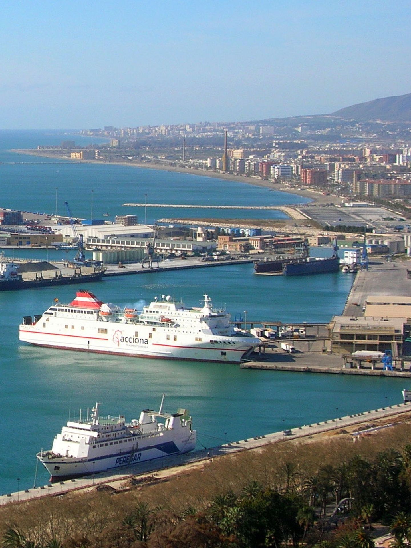 Imagen del puerto de Málaga.