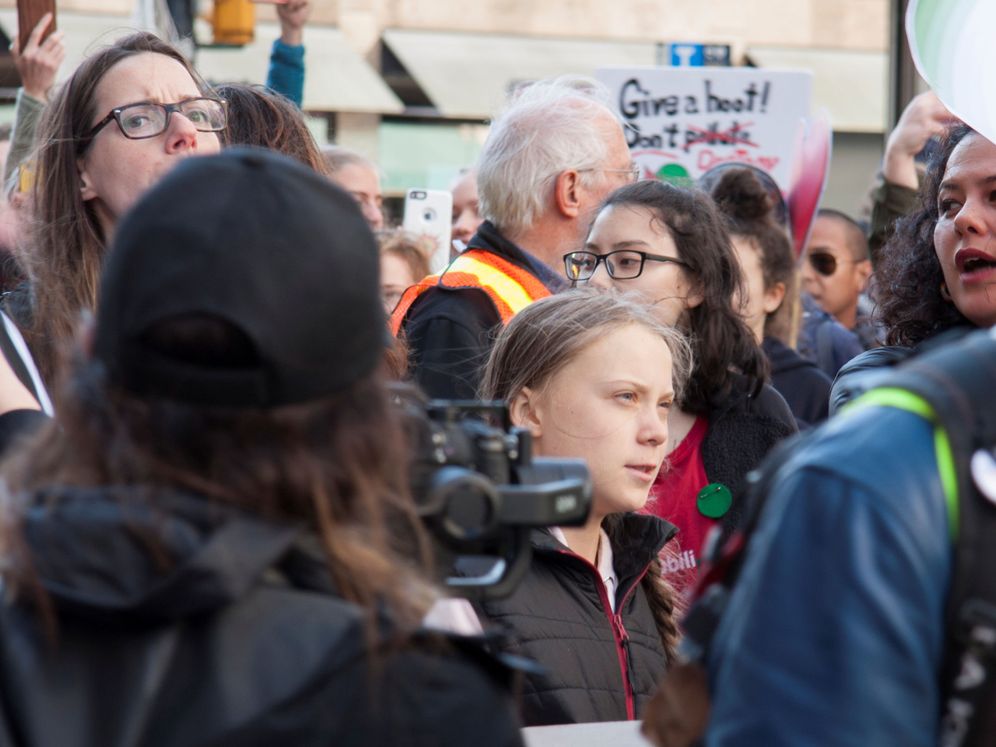 Foto: Greta Thunberg durante la manifestación por el clima en Vancouver. (Reuters)