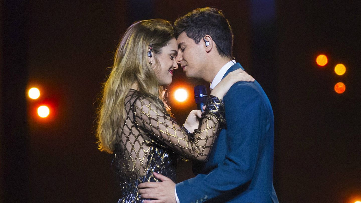 Amaia y Alfred, en el ensayo general de Eurovisión. (RTVE)