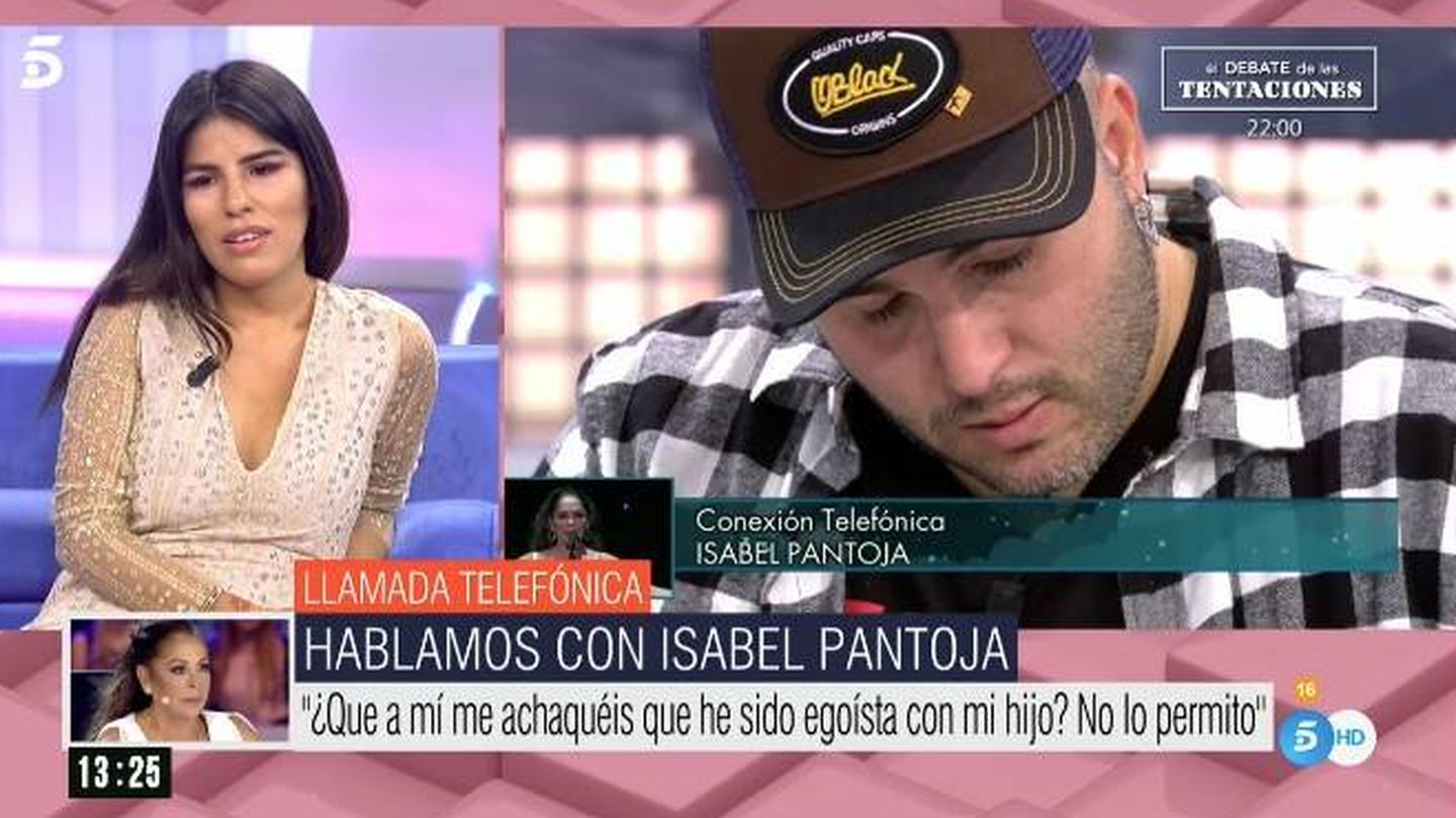 La llamada de Isabel Pantoja a 'El programa de AR'. (Telecinco)