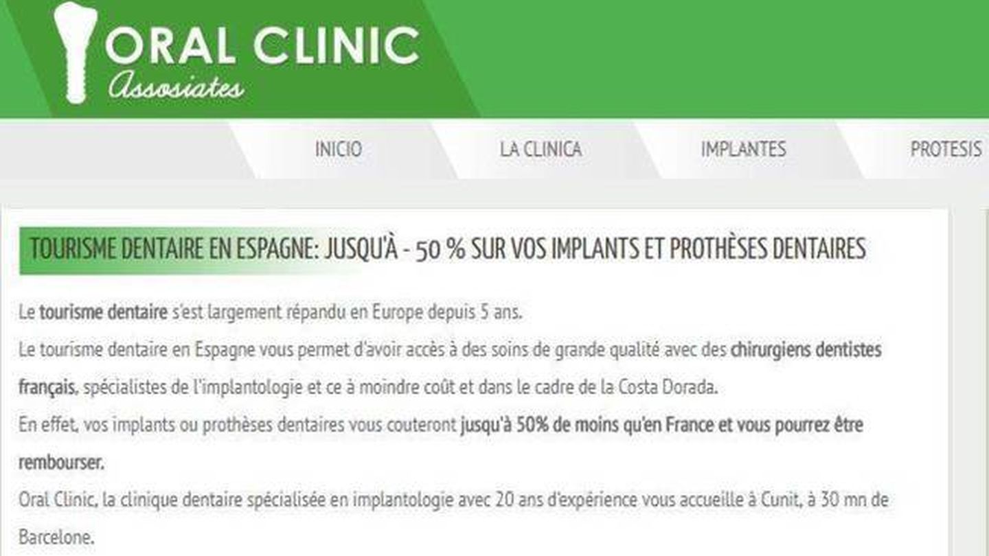 La clínica tarraconense se dirige exclusivamente a turistas dentales franceses. (EC)
