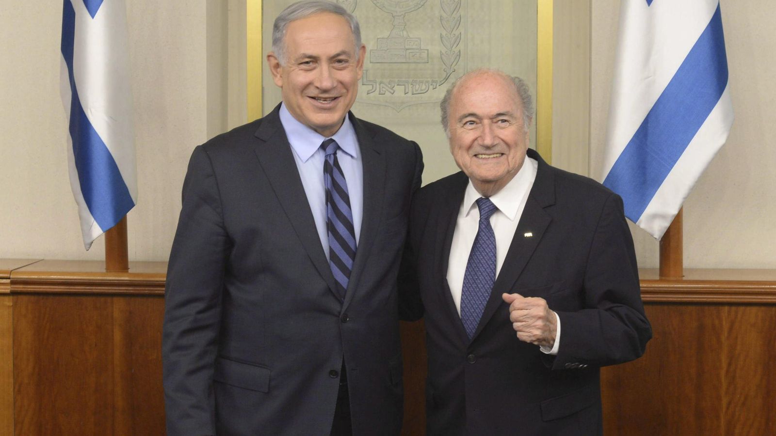 Foto: Blatter y Netanyahu se reunieron en Jerusalén (Efe)