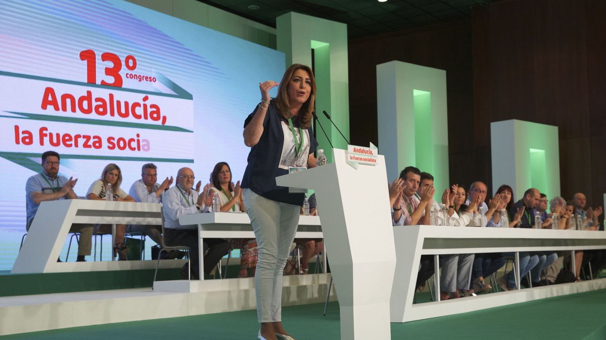 Susana Díaz proclama que el PSOE "no es nacionalista" junto a Chaves, Griñán y Guerra