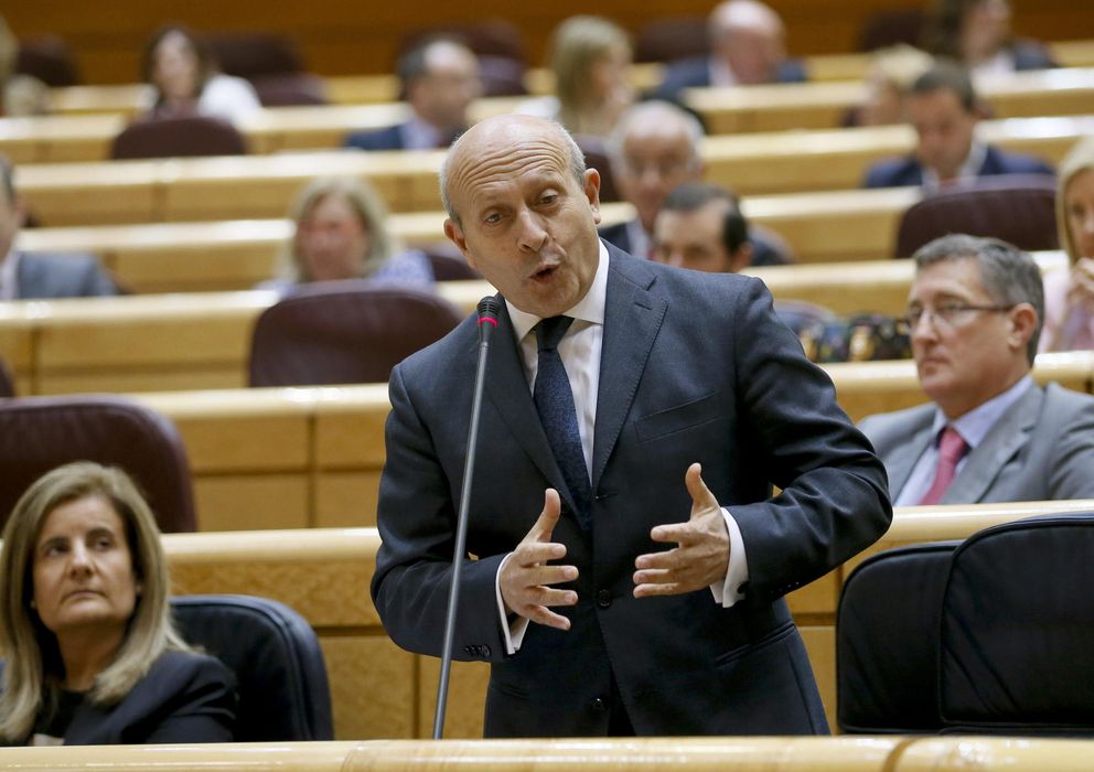 Foto:  El ministro de Educación, Cultura y Deporte, José Ignacio Wert durante una intervención en el Senado, el pasado septiembre. (EFE)