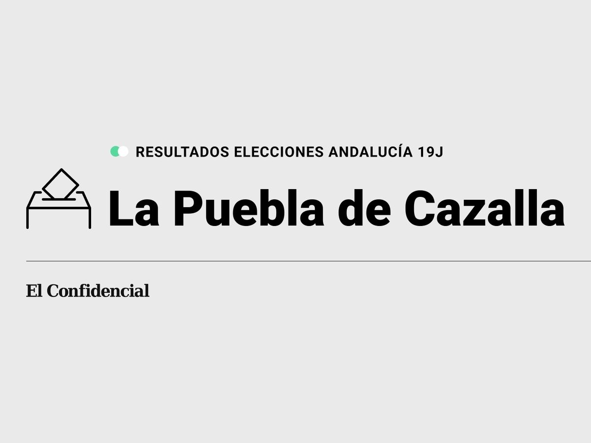 Foto: Resultados en La Puebla de Cazalla, Sevilla, de las elecciones de Andalucía 2022 este 19-J (C.C./Diseño EC)