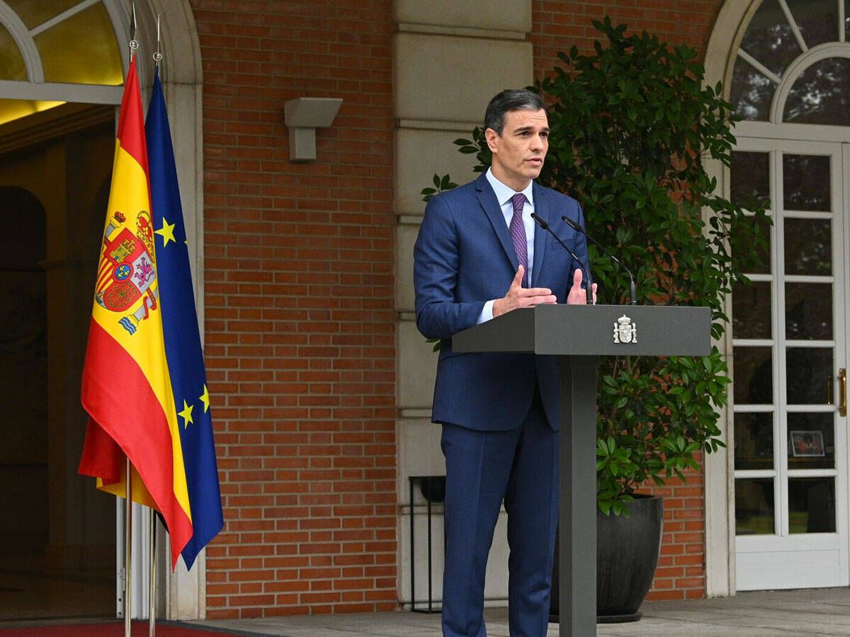 Foto: Pedro Sánchez en la comparecencia. (EFE/Borja Puig de la Bellacasa)