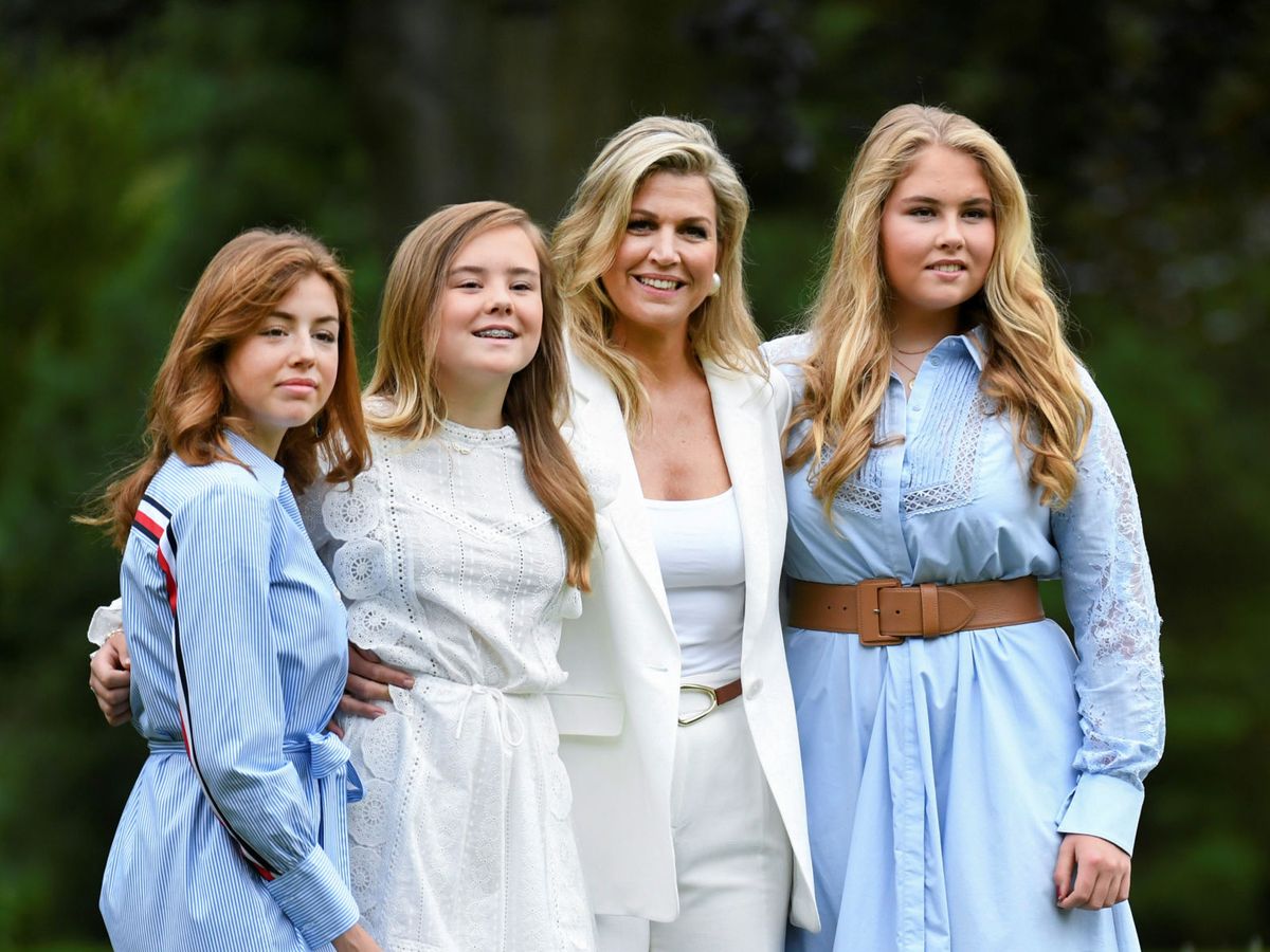 Foto: Máxima de Holanda y sus hijas, en 2020. (Reuters/Pool/Piroschka van de Wouw)