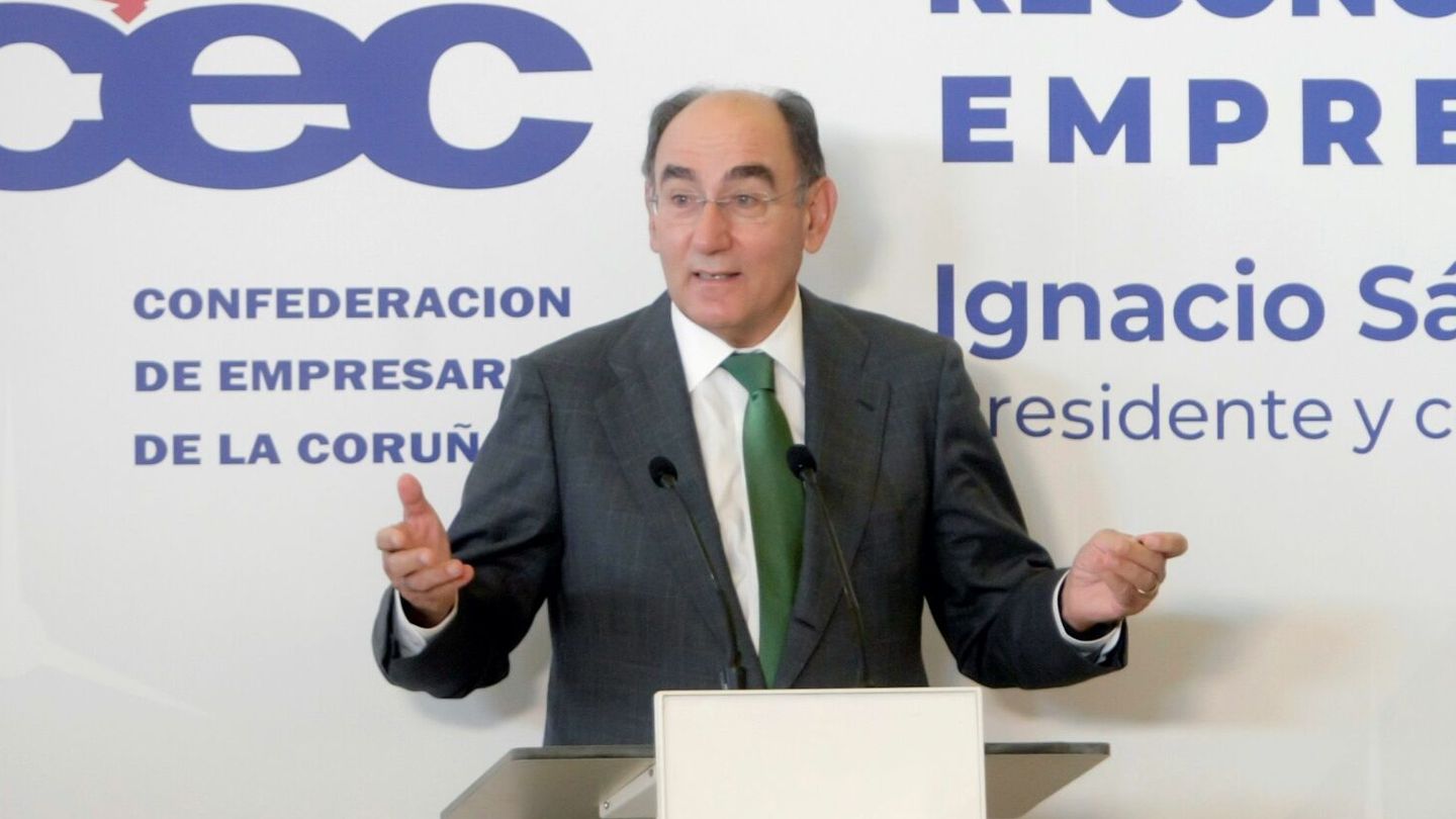 El presidente de Iberdrola, Ignacio Sánchez Galán, en un acto en A Coruña. (EFE)