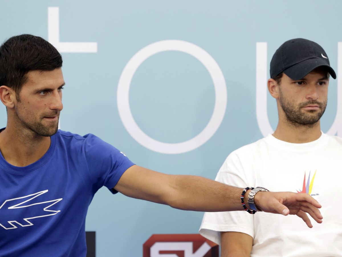 Foto: Djokovic y Dimitrov, durante el Adria Tour (Reuters)