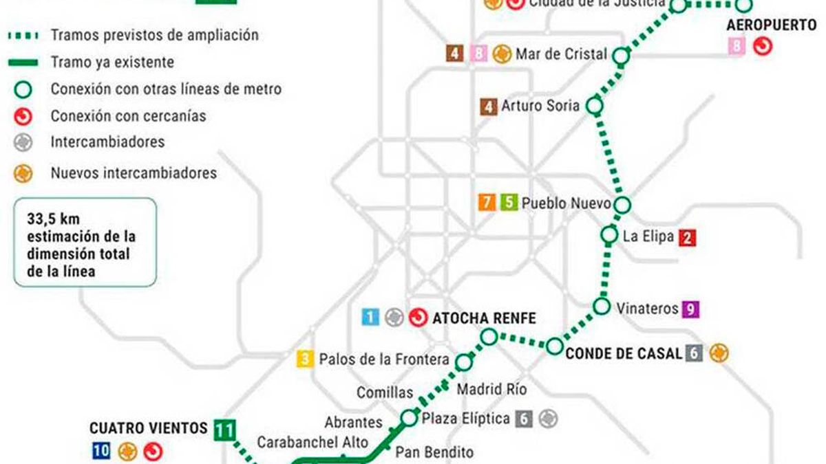 Aprobada la primera fase de la ampliación de la Línea 11 de Metro 