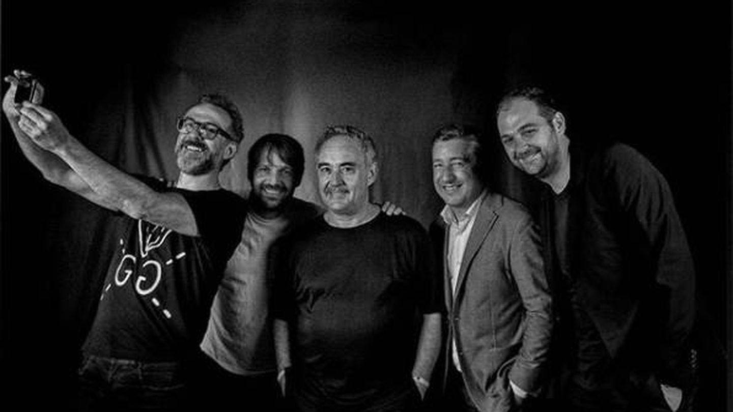 Con Massimo Bottura, Ferrán Adrià, Joan Roca y René Redzepi.