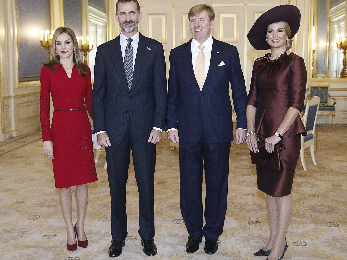 Los Reyes de España, en su visita a Holanda en 2014. (EFE)