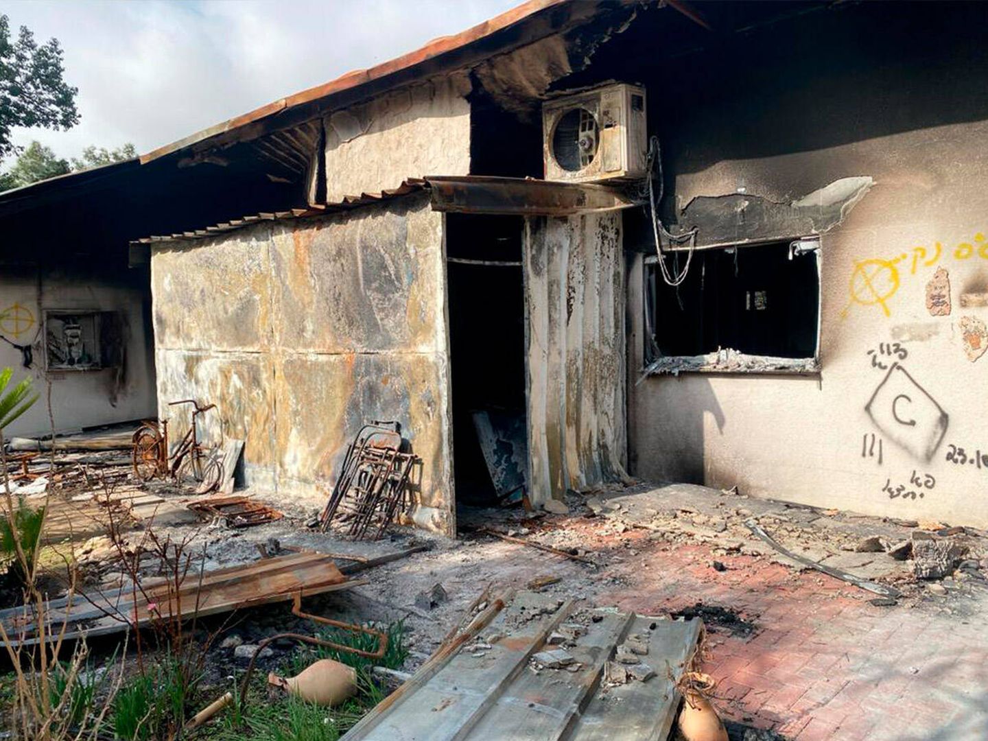Otra de las casas atacadas en el 'kibutz' de Nir Oz. (A. Requeijo)