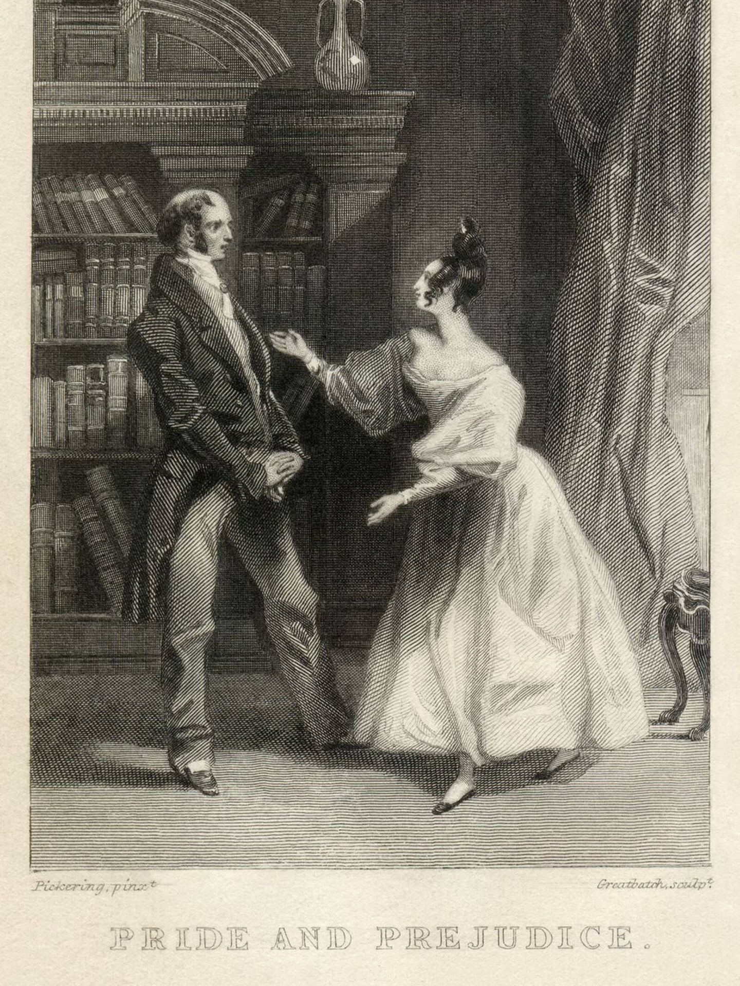 Ilustración para la novela 'Orgullo y prejuicio', en su edición de 1883. (Editorial Bell & Bradfute/Cortesía)
