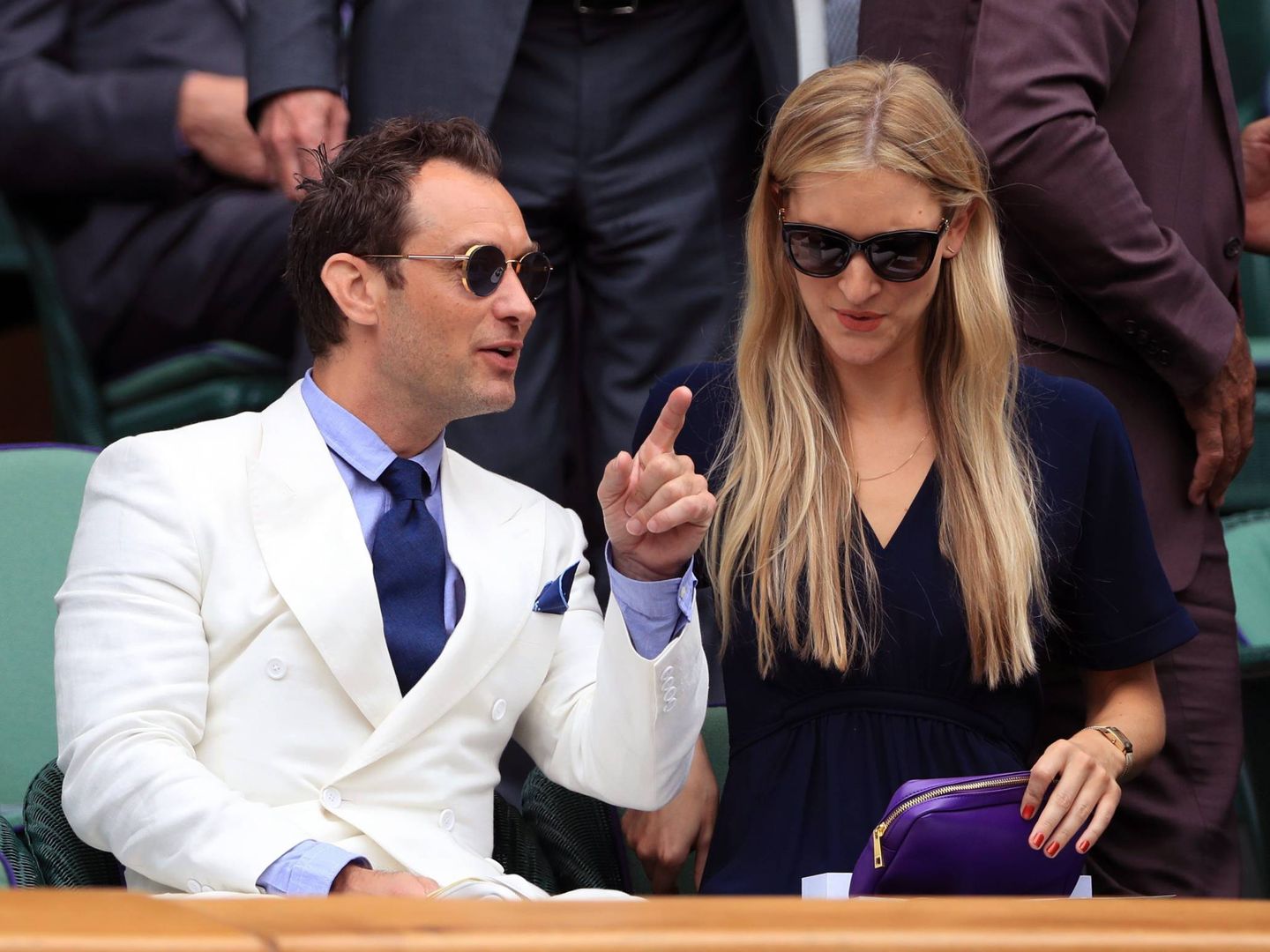 La pareja, en Wimbledon. (CP)