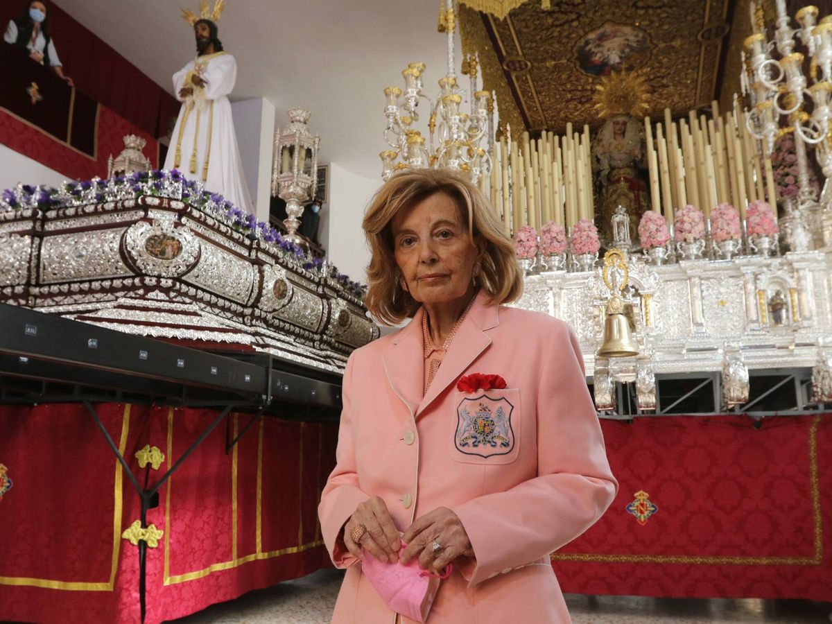 Foto: María Teresa Campos, en la Semana Santa de 2022 en Málaga. (Cordon Press)
