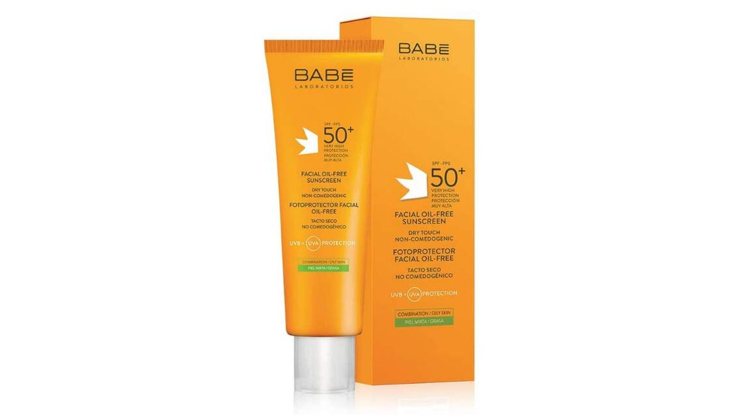 Fotoprotector Facial Oil-free SPF50 de BABÉ.