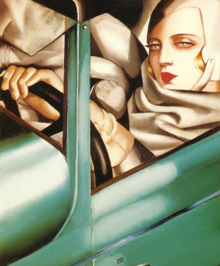 Foto: 'Autorretrato en Bugatti verde', Tamara de Lempicka (1925) 