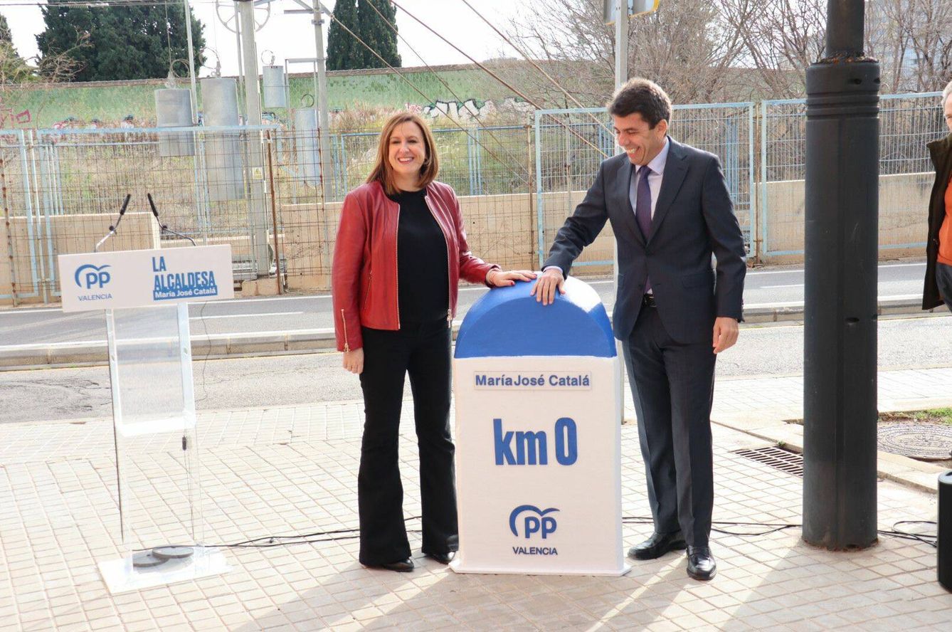 Carlos Mazón, con María José Catalá, este miércoles en la presentación del proyecto de Valencia al mar. (PPCV)