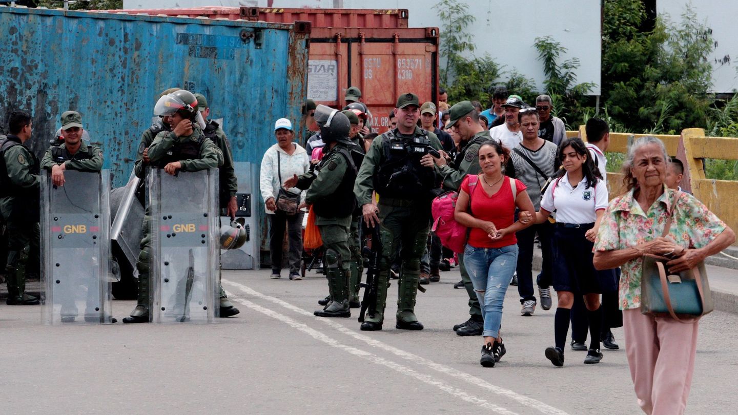 Protestas en la frontera de Cúcuta. (Reuters)