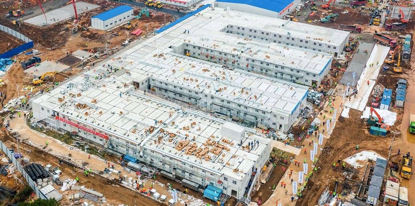 El hospital de Wuhan construido en 12 días. 