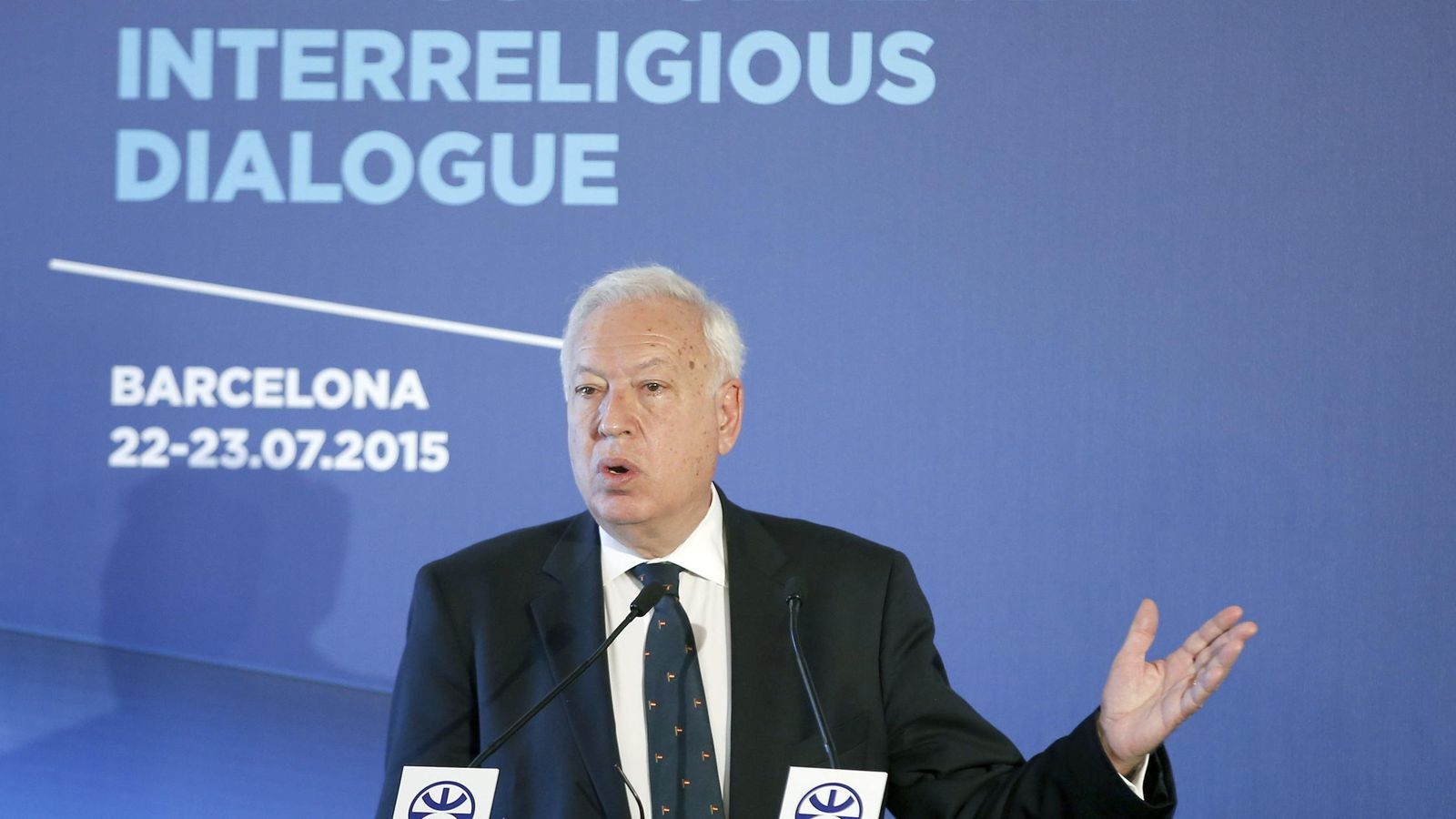Foto: García-Margallo en un encuentro interreligioso esta semana (Efe).