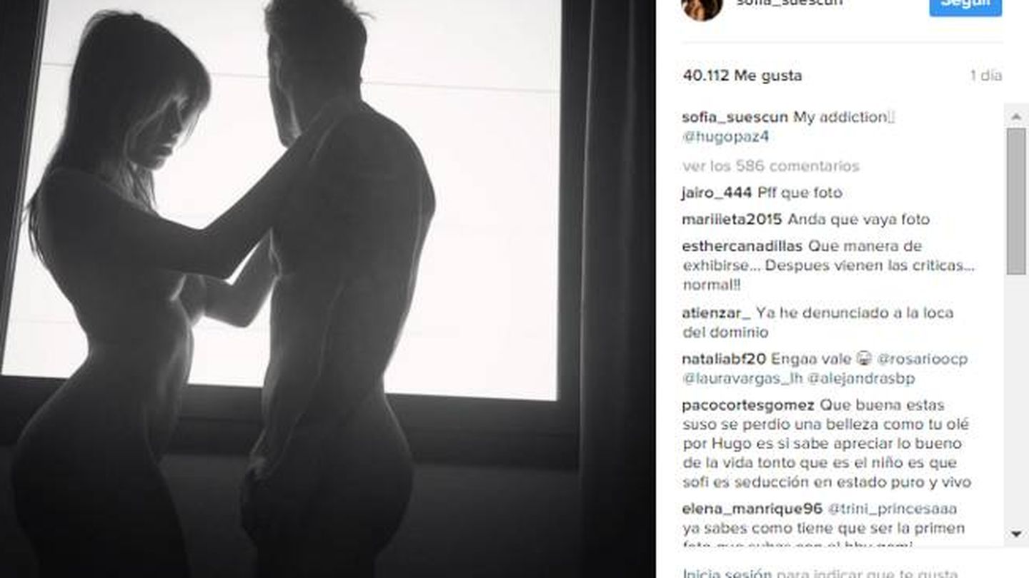 Sofía Suescun y Hugo Paz se desnudan en Instagram.