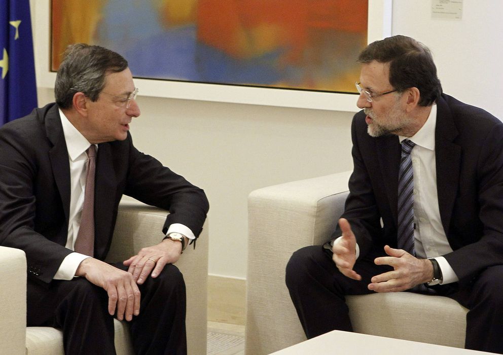 Foto: Mariano Rajoy durante su reunión con Mario Draghi (EFE)
