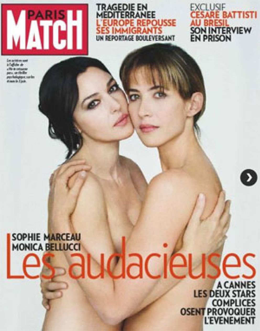 Foto: Monica Bellucci y Sophie Marceau, desnudas y abrazadas