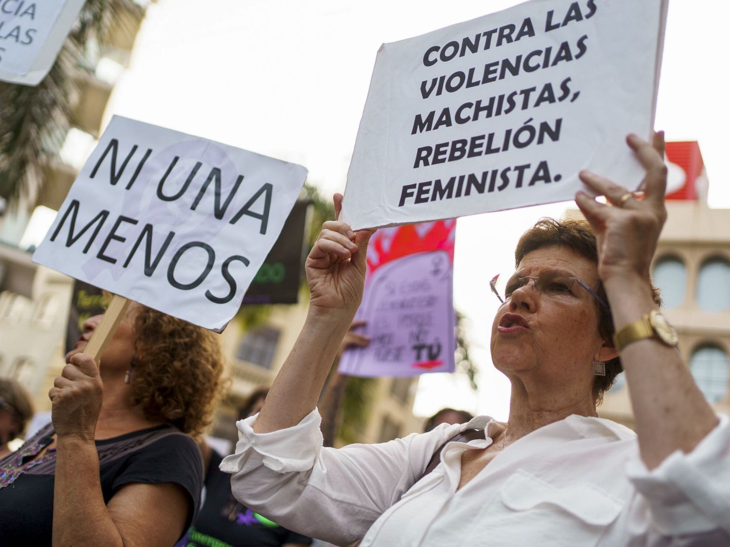 Manifestación contra la violencia de género. (EFE/Ramón de la Rocha) 