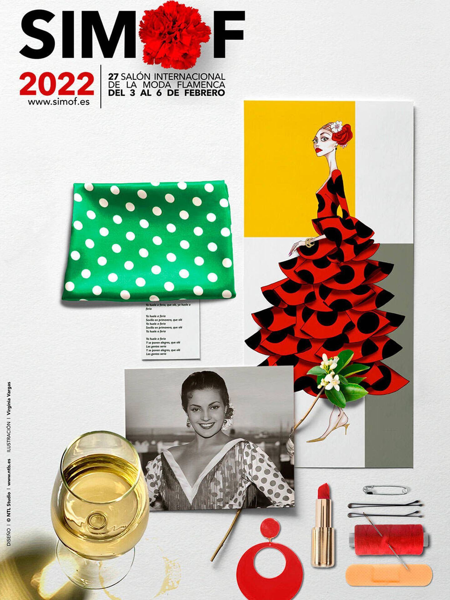 Cartel del SIMOF 2022 con la imagen de Carmen Sevilla. 