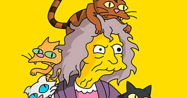 Foto: El persona de 'la loca de los gatos' que se ha hecho popular con Los Simpson (Foto: YouTube)