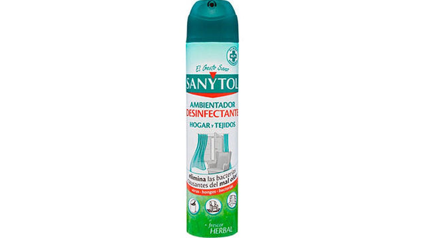 Sanytol ambientador desinfectante para hogar y tejidos frescor herbal spray