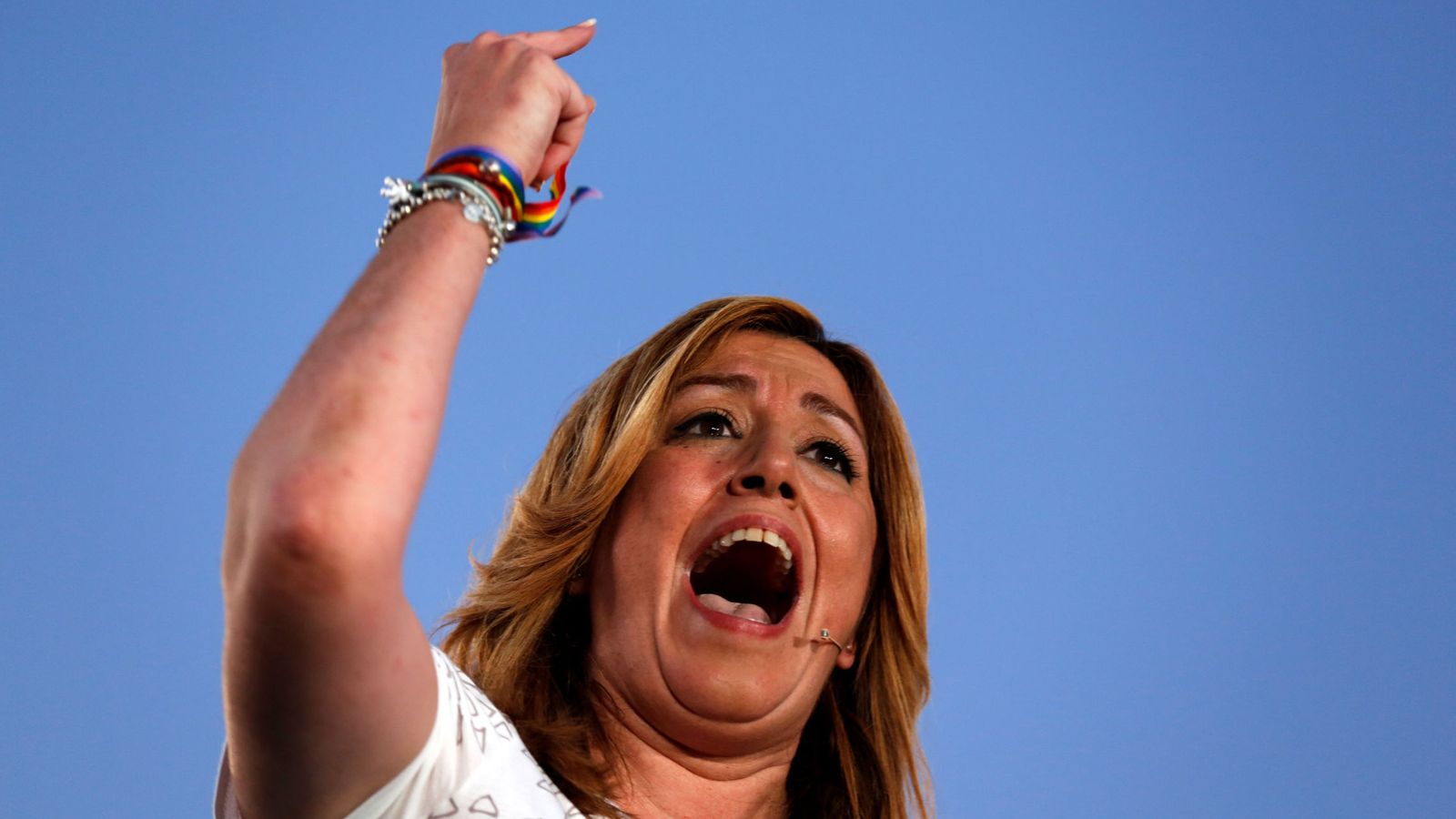 Foto: La presidenta de la Junta de Andalucía, Susana Díaz, durante un acto de campaña. (Reuters) 