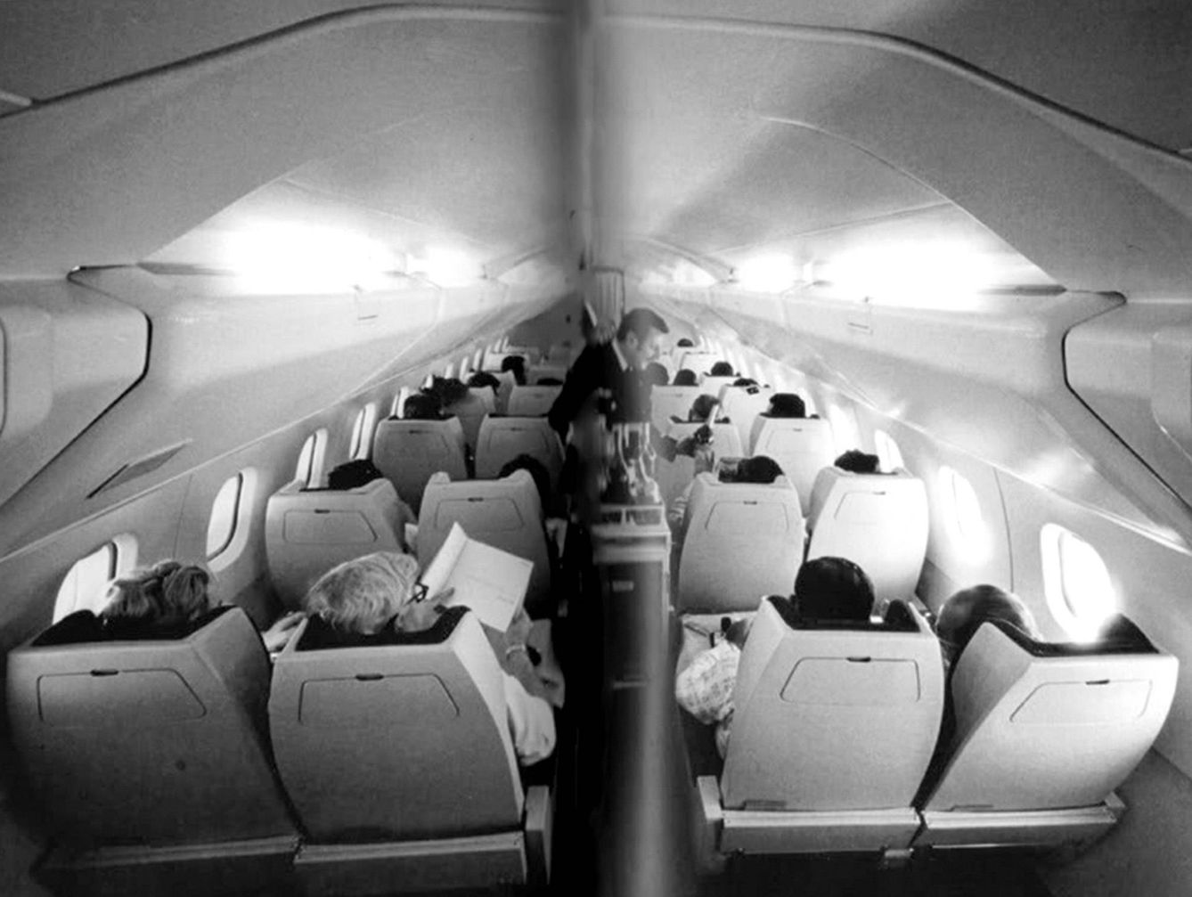 Imagen del interior del avión. (Getty Images) 