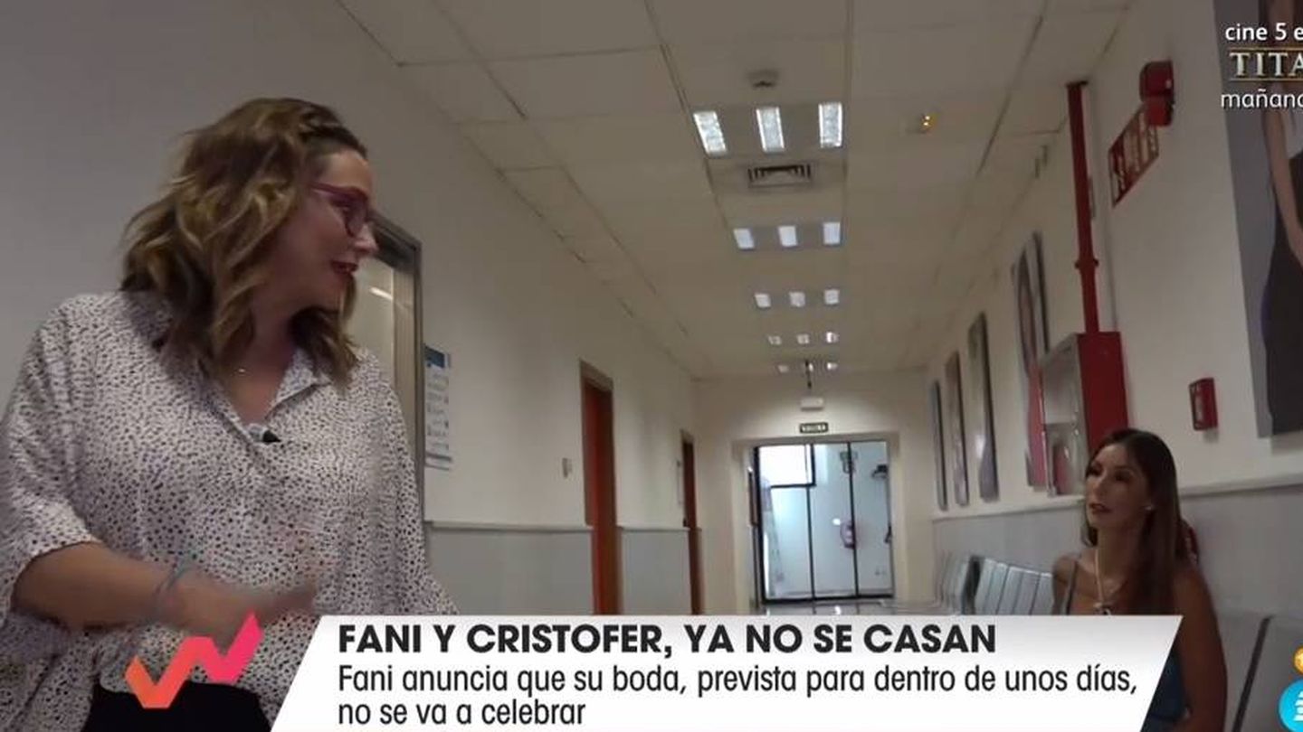 Toñi Moreno y Fani hablando sobre la boda fallida. (Telecinco).