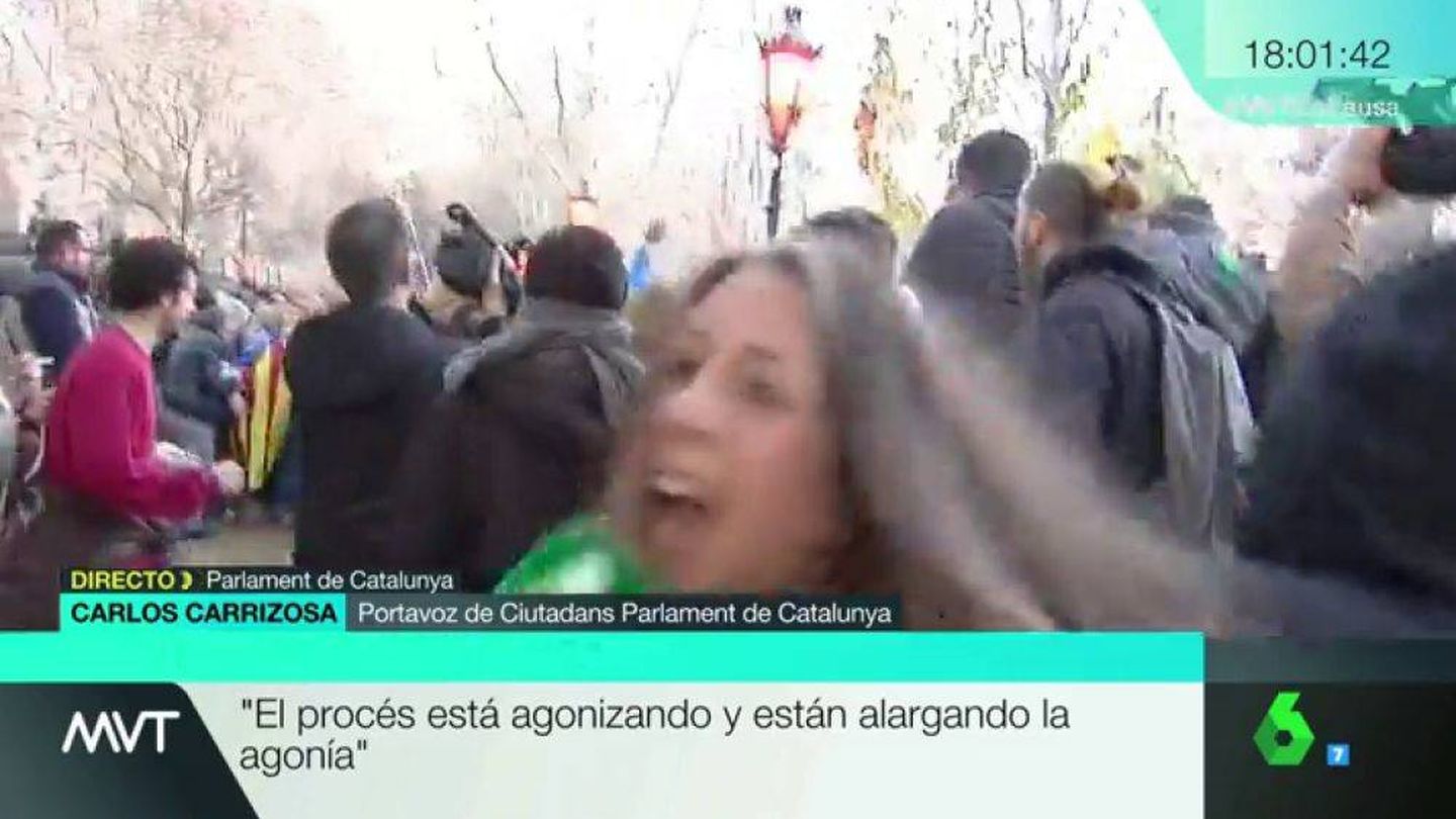 Dayana García, agredida en directo en 'Más vale tarde'. (La Sexta)