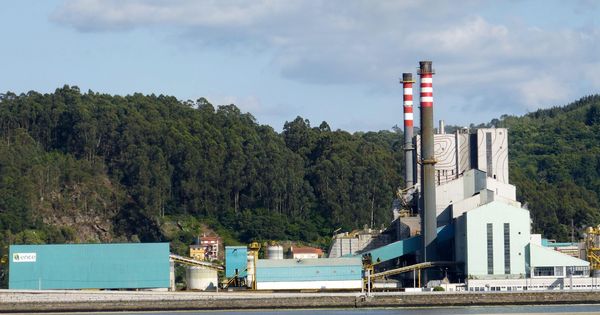 Foto: Fábrica de celulosa de Ence en Pontevedra.