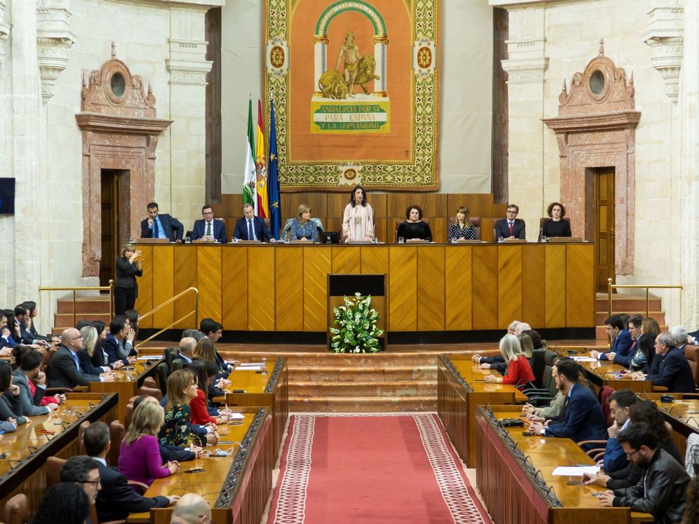 Foto: Imagen de archivo de una sesión del Parlamento andaluz. (EFE)
