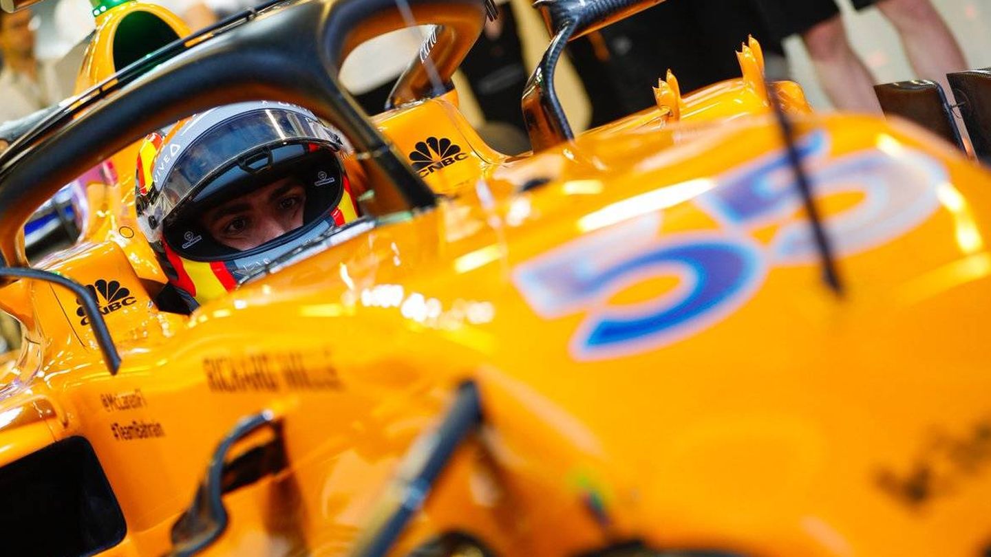 Carlos Sainz, feliz con su primera experiencia en McLaren. (Twitter: @McLarenF1)