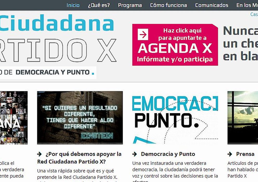 Foto: Web del Partido X