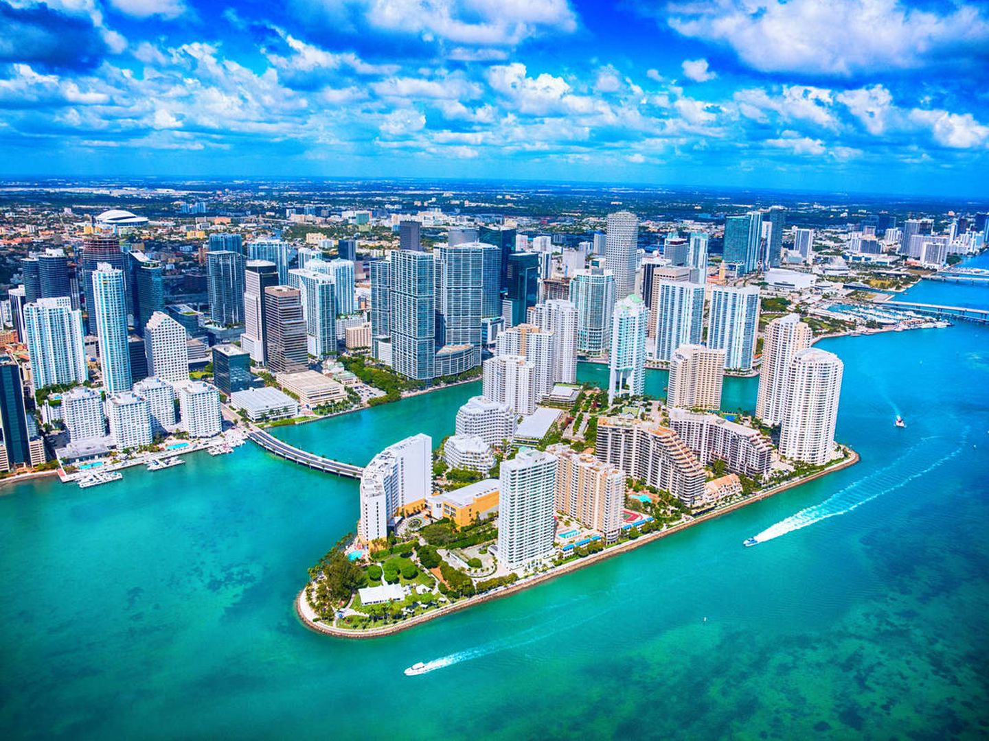 Foto aérea del centro de Miami. (iStock)