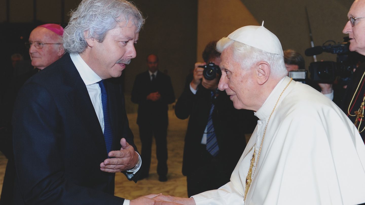 Xavi Gabriel, durante una recepción de Benedicto XVI