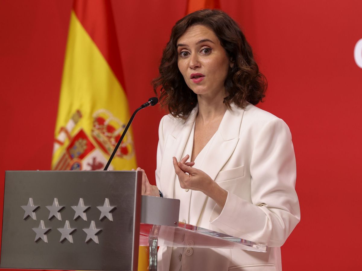 Foto: Isabel Díaz Ayuso, tras el primer Consejo de Gobierno de la Comunidad de Madrid. (EFE/Kiko Huesca)