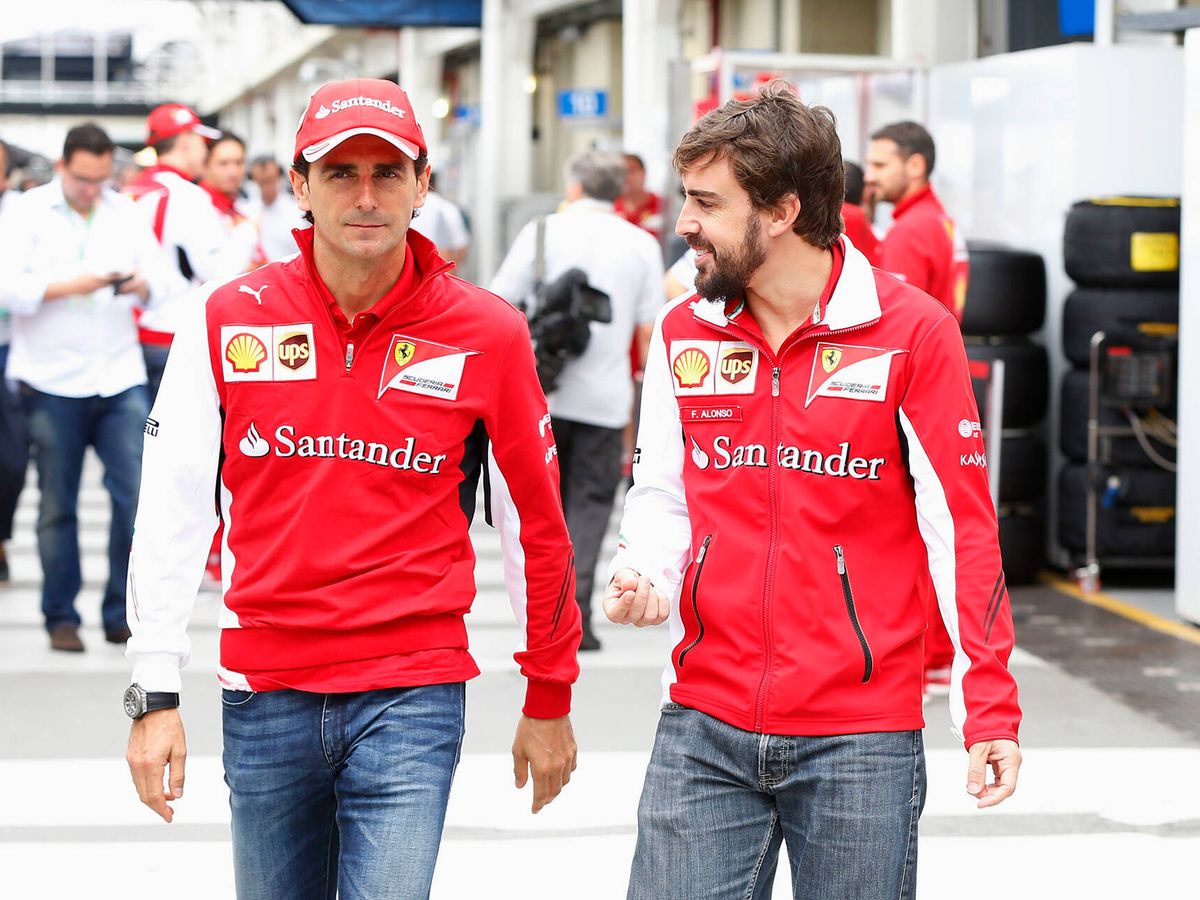Foto: Pedro de la Rosa y Fernando Alonso, durante su etapa como pilotos de Ferrari. (Getty/Corbis/Hoch Zwe)