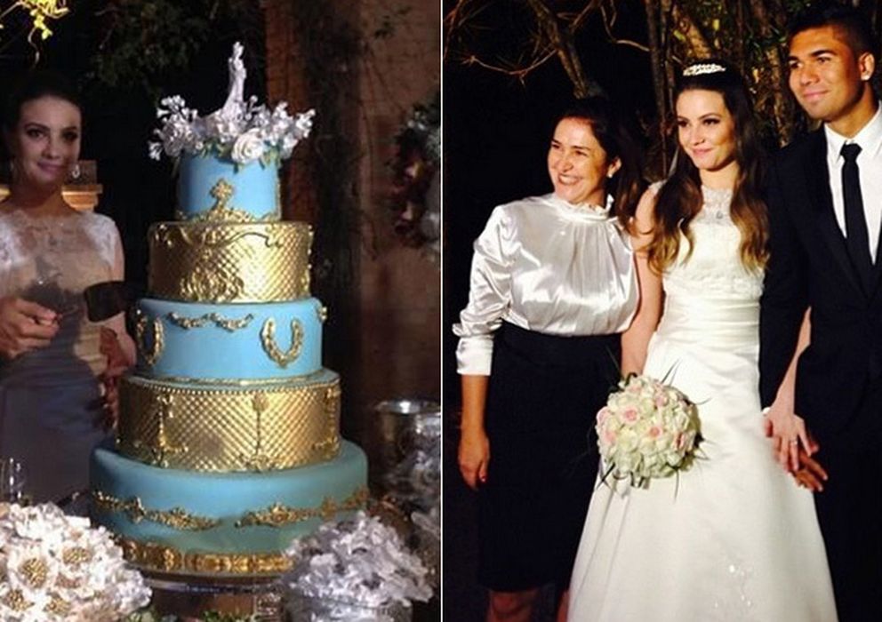 Foto: Casemiro y su mujer Anna María este sábado el día de su boda (Instagram)