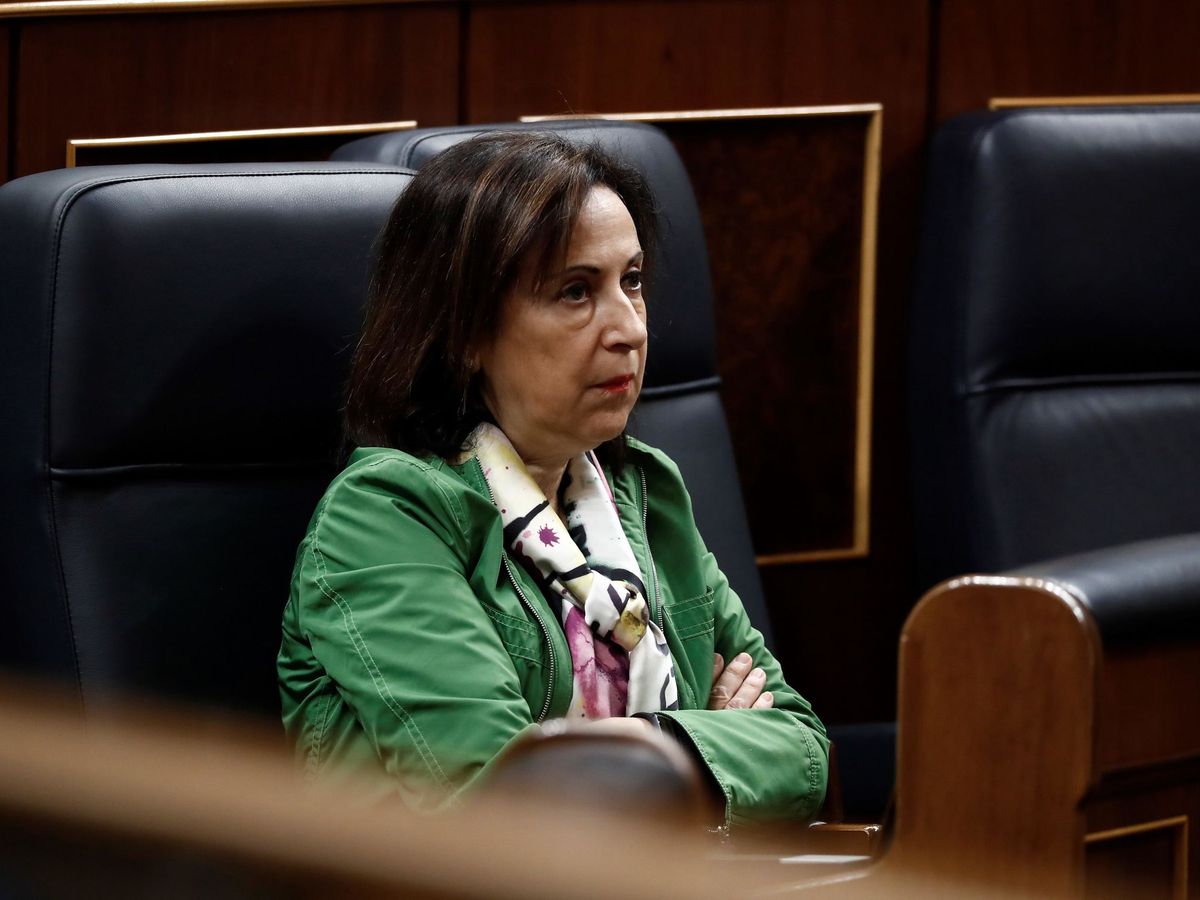 Foto: La ministra de Defensa, Margarita Robles, este pasado 18 de marzo en el Congreso. (EFE)