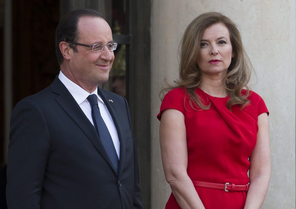 Foto: Hollande y su pareja, Valérie Trierweiler. (Efe)